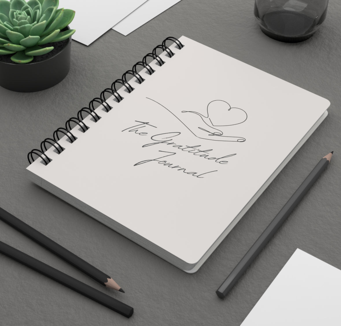 Gratitude Spiral Bound Journal - Uplifting Daily Planner, Self-Care Notebook, Thoughtful Gift for Mindfulness, Journaling, Reflection