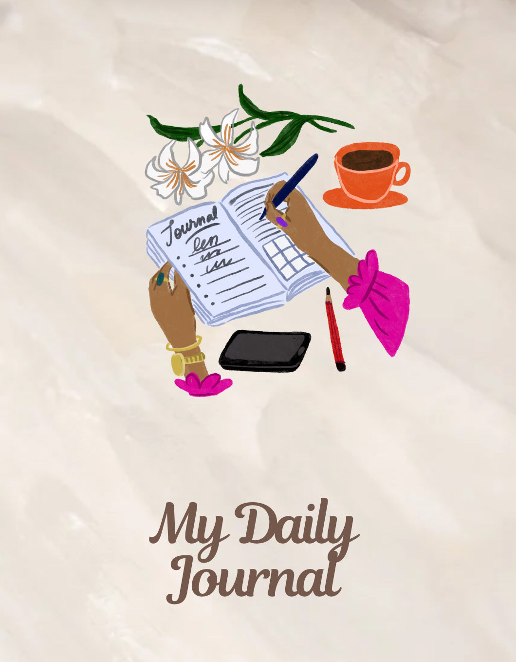 Whimsical Spiral Bound Journal - Daily Planner, Gift for Writers, Self-Care, Inspirational Notebook, Creative Journaling