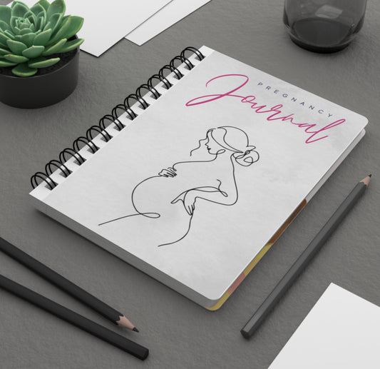 Pregnancy Journal for Expecting Moms, Baby Shower Gift, Keepsake Notebook, Spiral Bound Journal, Pregnancy Memory Book, Childbirth Planner