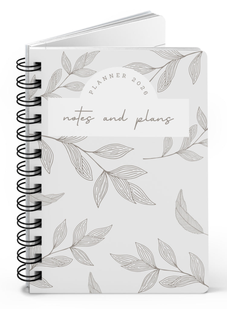 Botanical Spiral Journal | Floral Planner for Notes and Ideas, Gift for Writers, Creative Journal, 2023 Organizer, Journaling