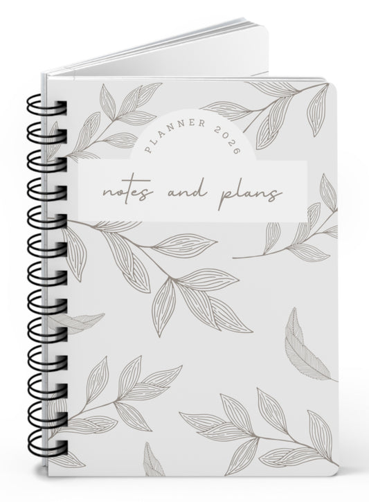 Botanical Spiral Journal | Floral Planner for Notes and Ideas, Gift for Writers, Creative Journal, 2023 Organizer, Journaling