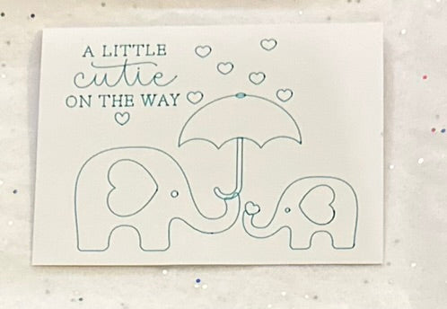 Handmade A little Cutie On the Way ( baby Card )
