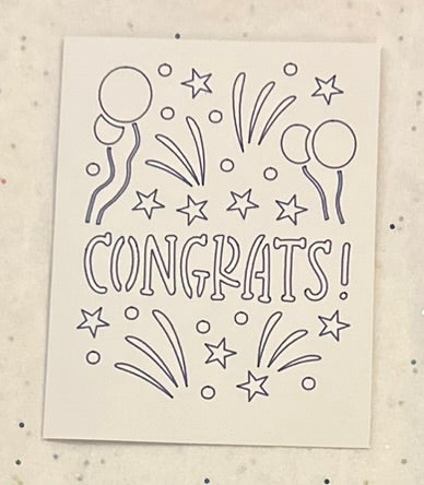 Handmade Congrats Party Balloon Card