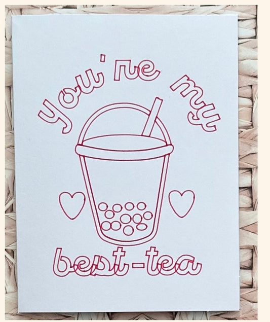 Handmade Your My Best Tea Card
