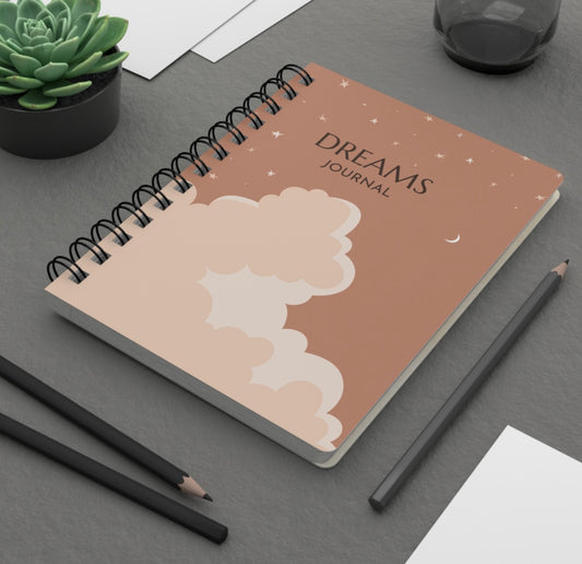 Dreams Spiral Bound Journal, Dream Journal, A5 Notebook, Creative Writing Planner, Self-Care Diary, Gift for Students, Art Journal