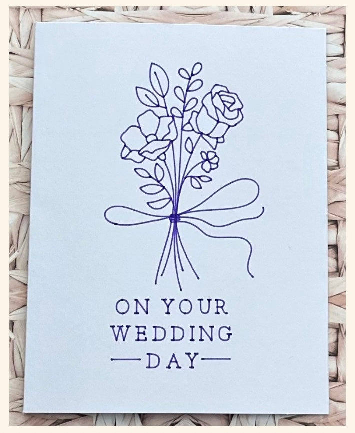 Handmade On Your Wedding Day Card