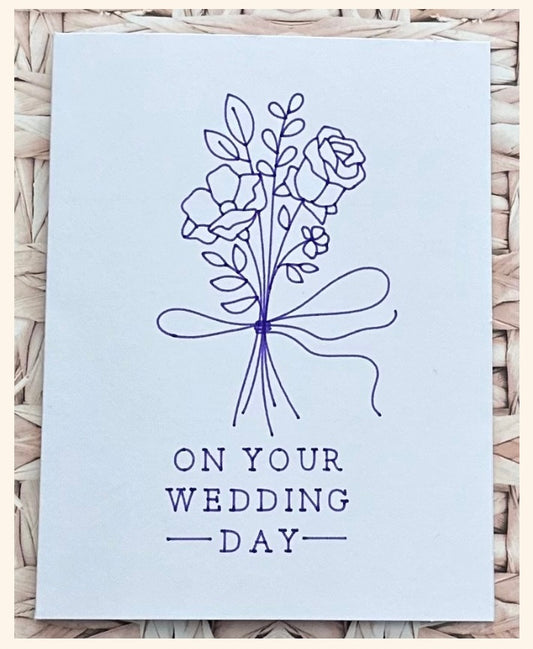 Handmade On Your Wedding Day Card