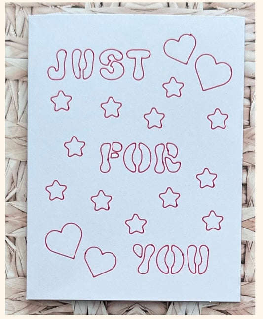 Handmade Just For You Card