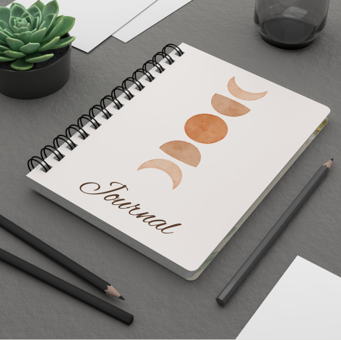 Floral Daily Journal - Eco-Friendly Spiral Notebook, Gift for Writers, Note-Taking, Self-Care, Daily Planner