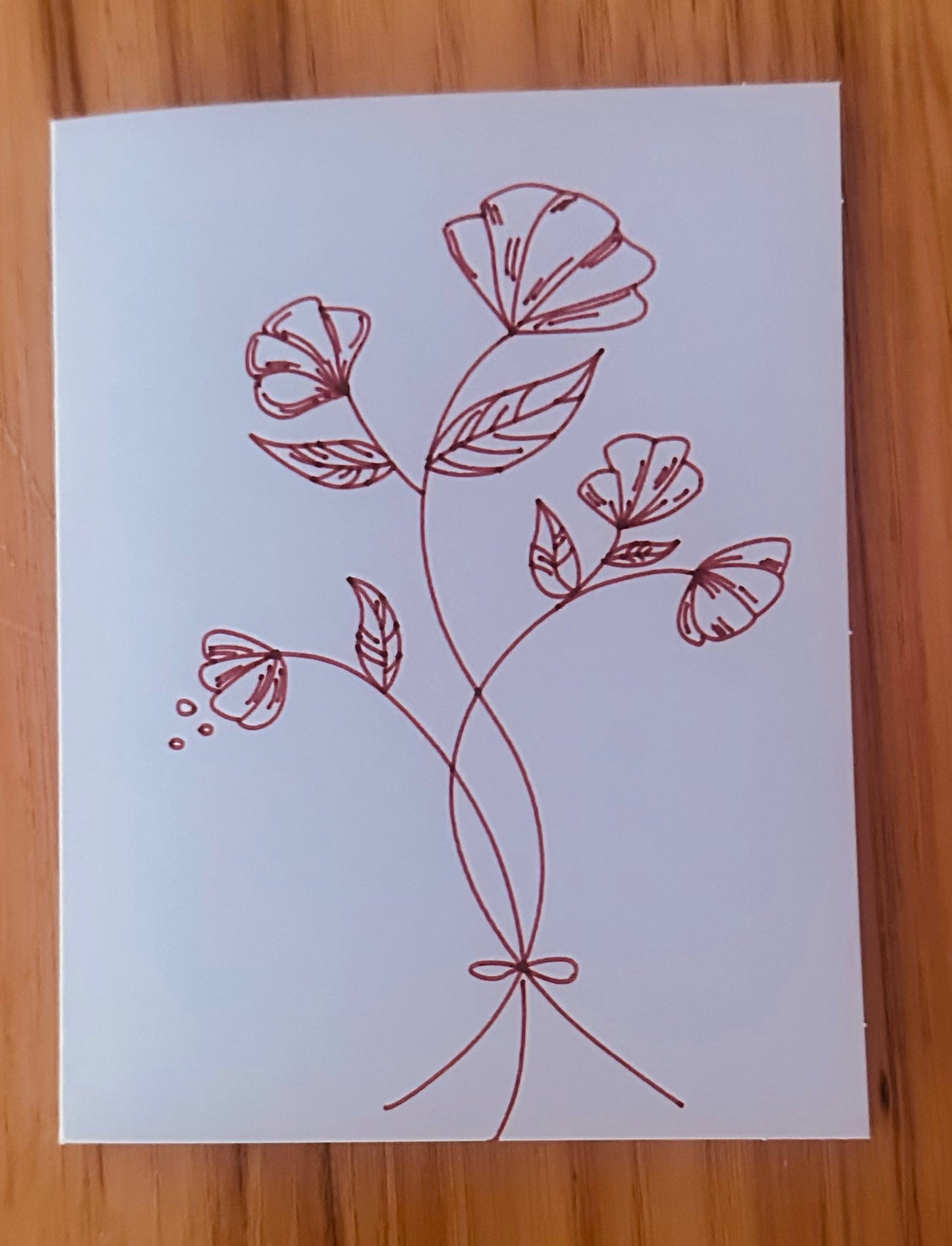 Floral "Just Because" Handmade Card